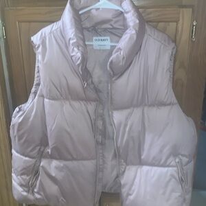 Dusty rose puffer vest old navy